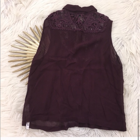 Topshop | Sheer Button Down Tank 4P - Picture 5 of 6